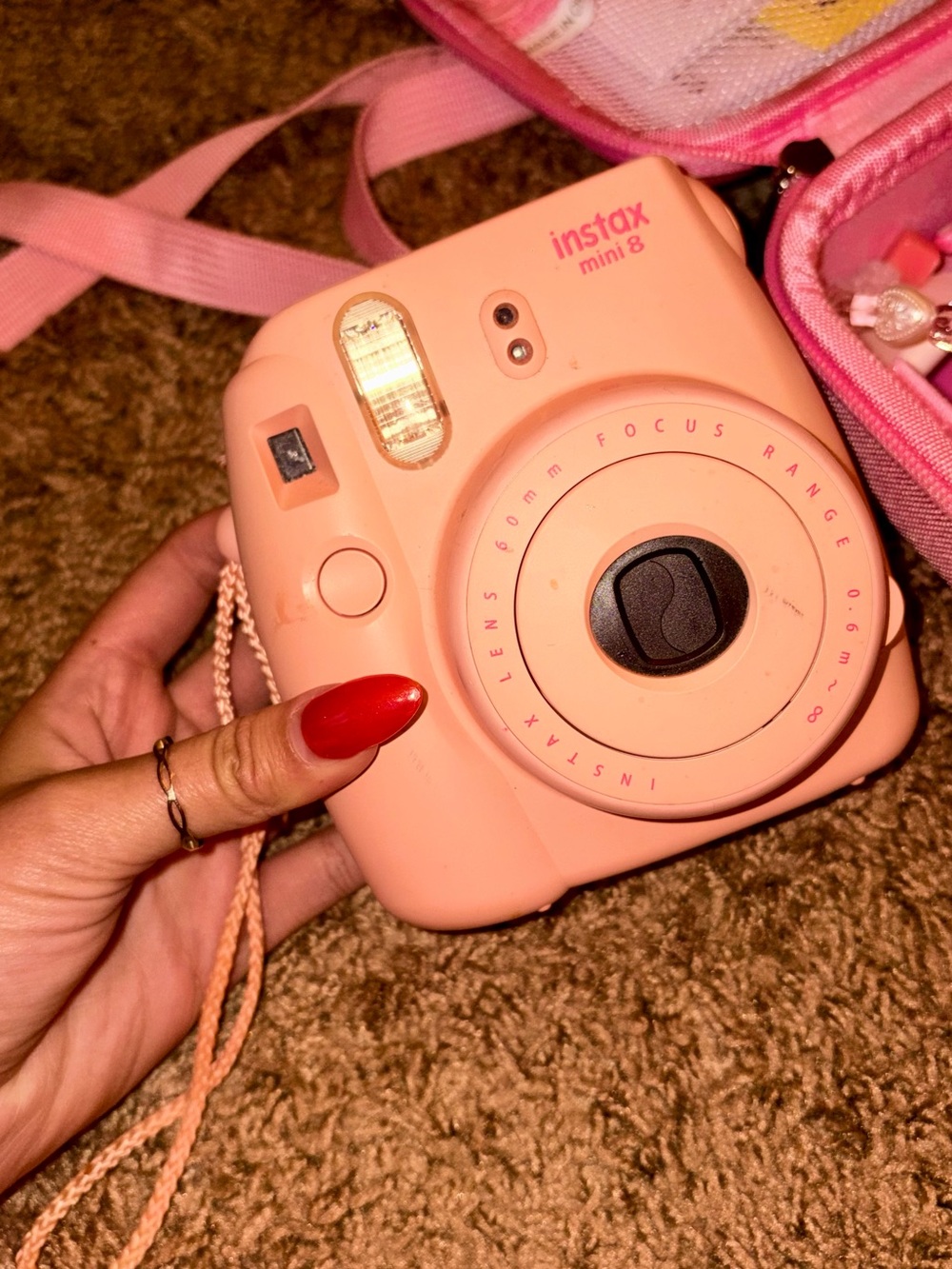 Fujifilm Instax Mini 8 Instant Camera — Peach Pink